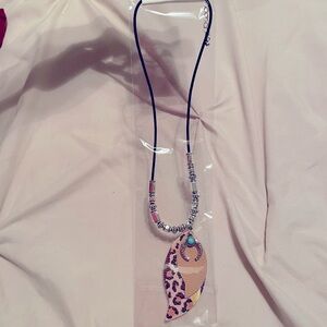 Leopard print necklace
